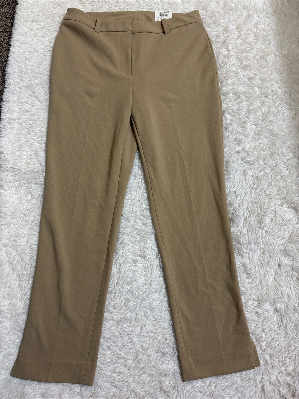 NWT Alfani Trouser Pants Light Tan Size 10P